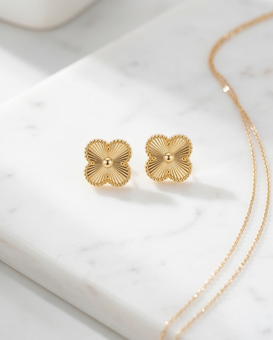 Aretes Clover Dorados