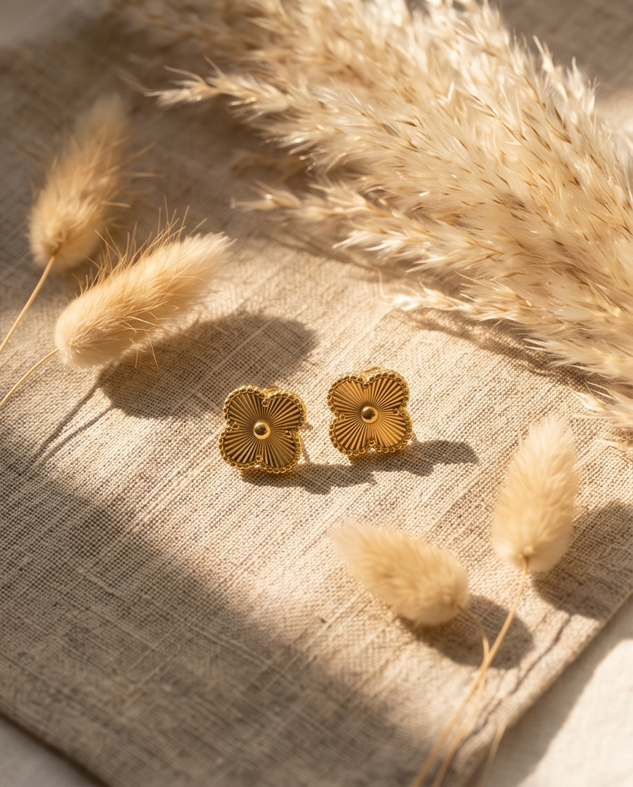 Aretes Clover Dorados